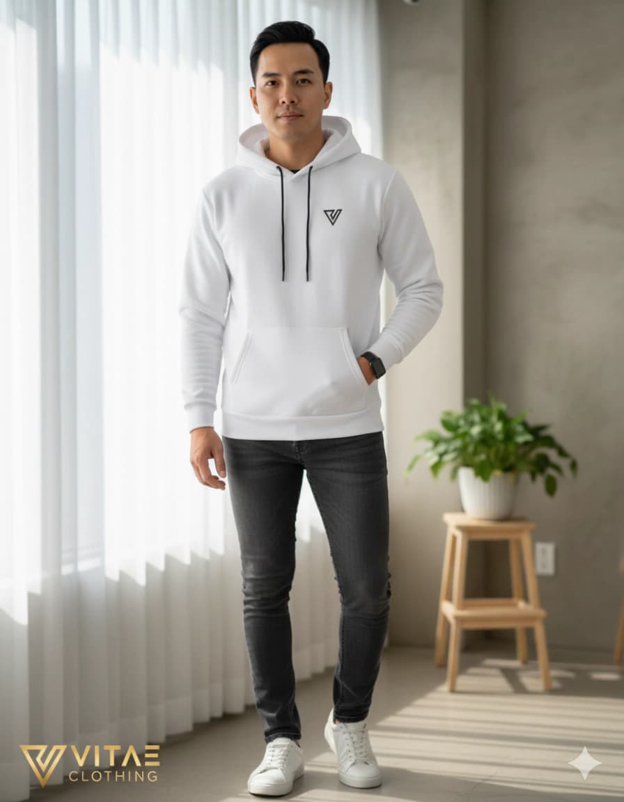 Hoodie Contraste Puro vista 2