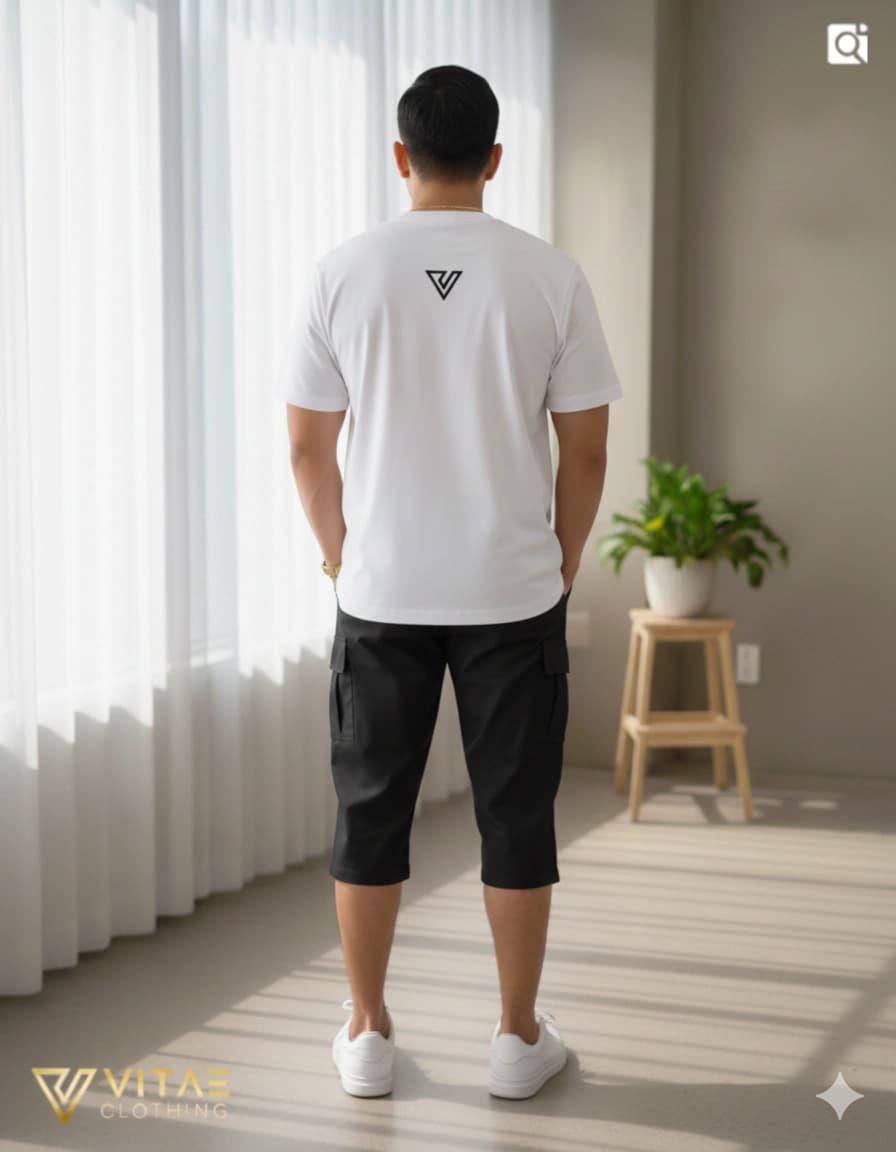 Remera Blanca Logo Vitae vista 3