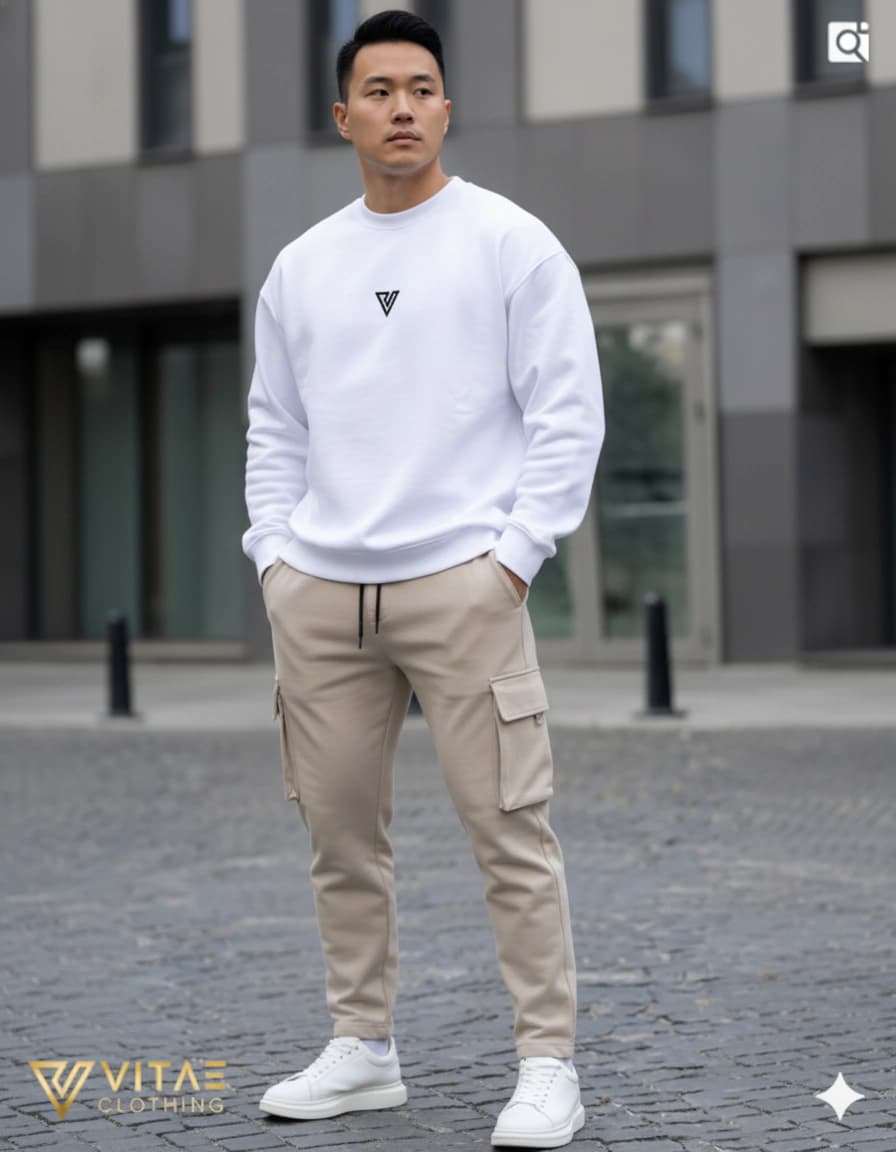 Sudadera Blanca Vitae vista 2
