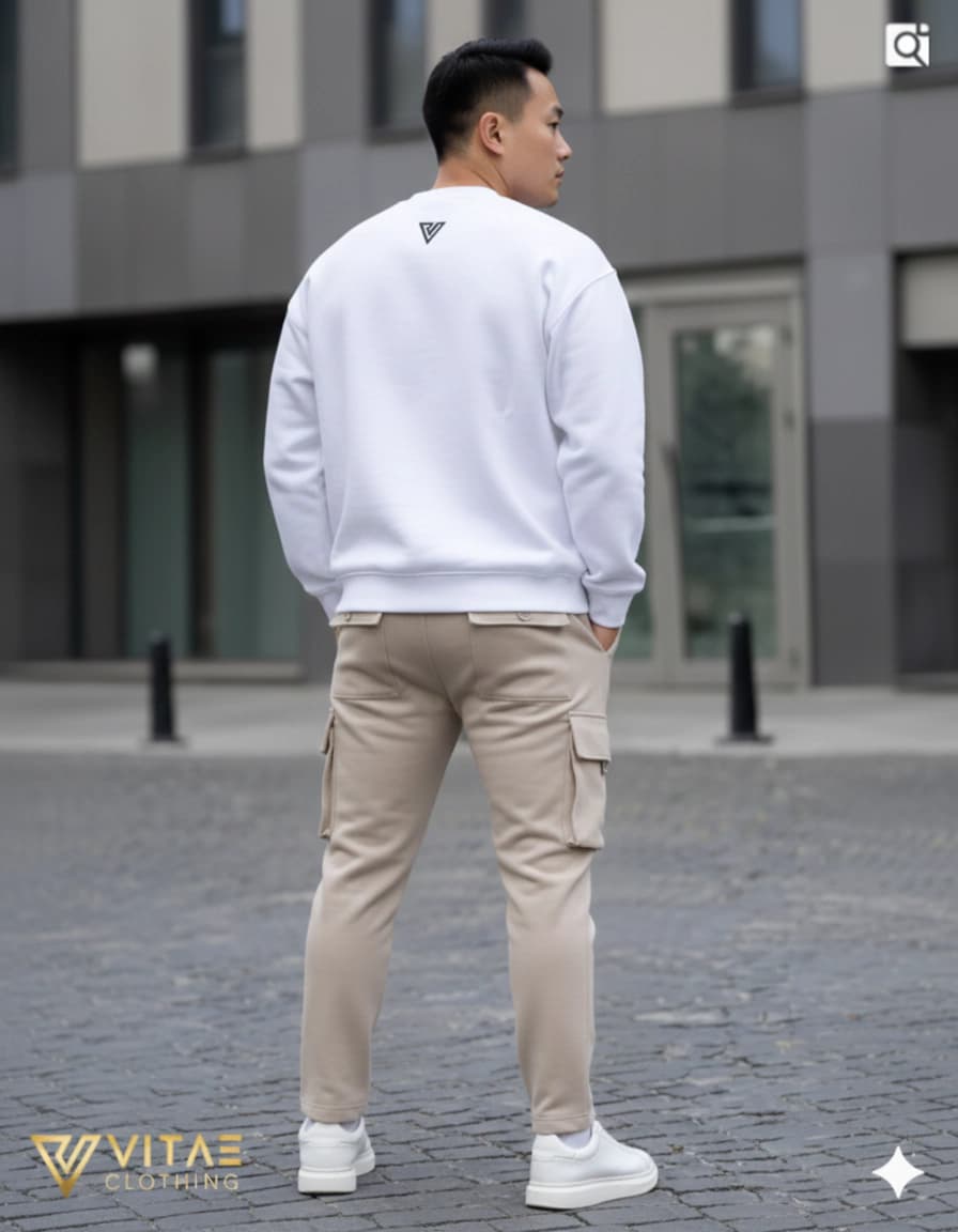 Sudadera Blanca Vitae vista 3