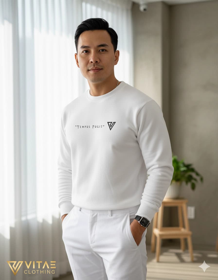 Sudadera Blanca Vitae vista 4