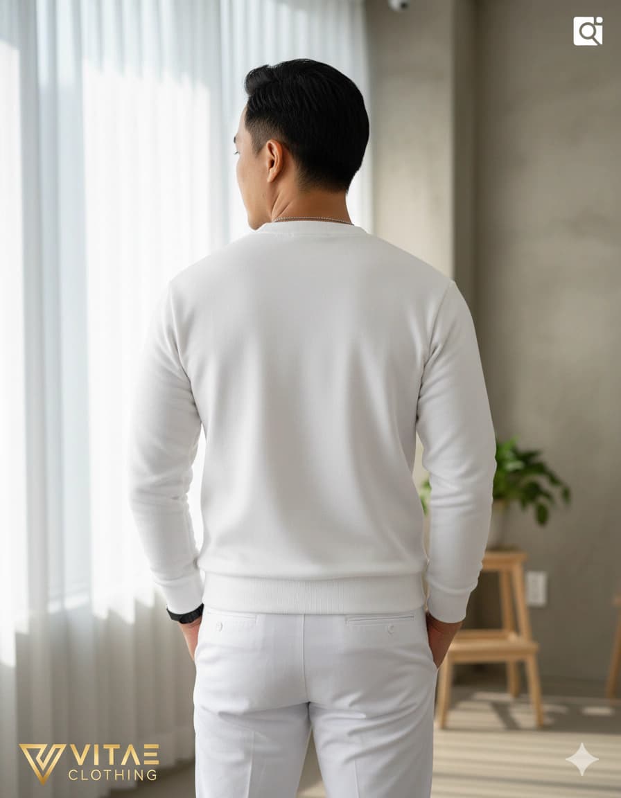 Sudadera Blanca Vitae vista 5