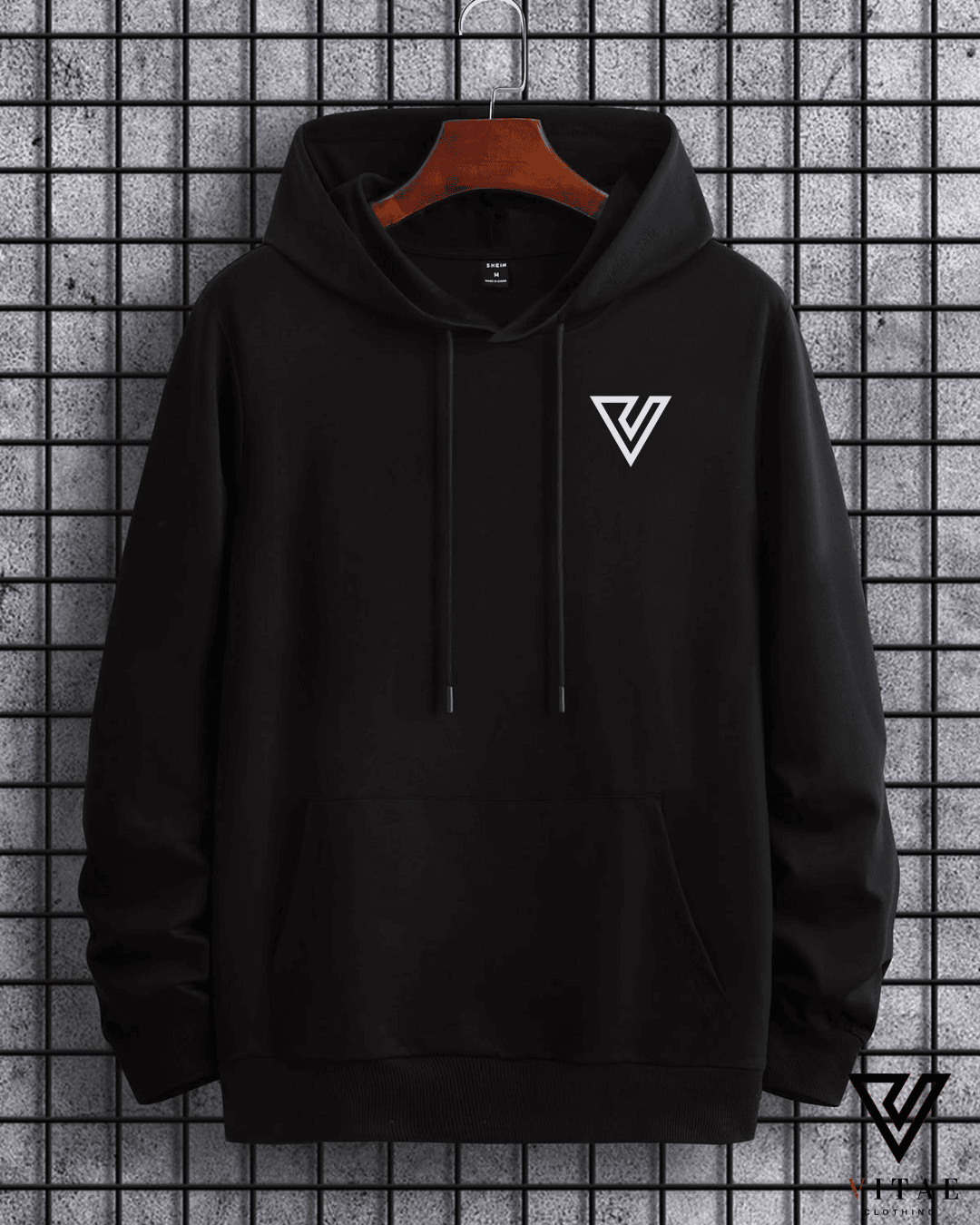 Hoodie Negro Minimal